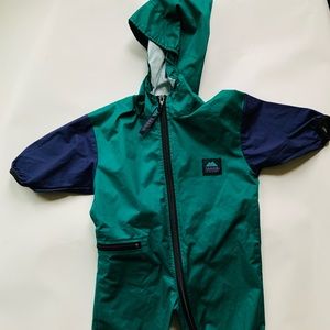 One piece rain suit
